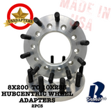 8x200 to 10x285 142mm (FORD) US MADE Hubcentric Wheel Adapters x 2pcs.