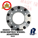 8x200 to 10x285 142mm (FORD) US MADE Hubcentric Wheel Adapters x 2pcs.