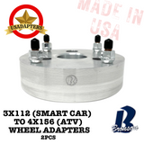 3x112 to 4x156 US Wheel Adapters 3 to 4 Lug x 2pcs.