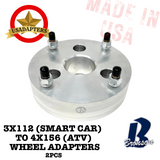 3x112 to 4x156 US Wheel Adapters 3 to 4 Lug x 2pcs.